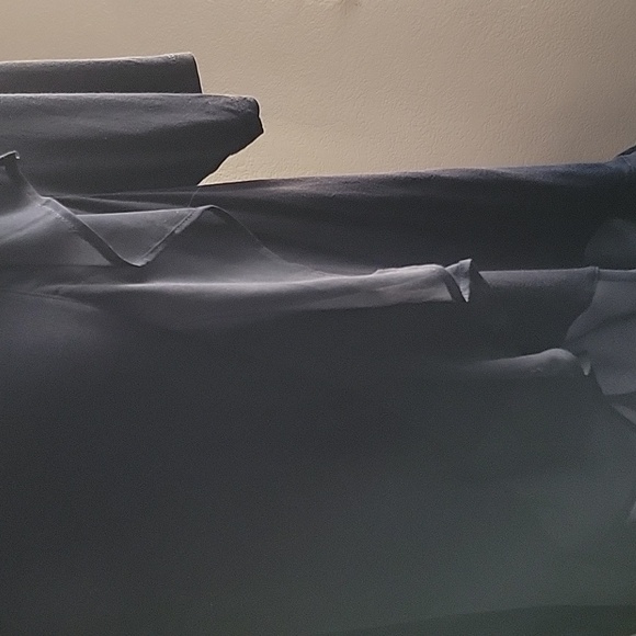 Lane Bryant Top with Sheer Flowing Trim High Low Hem black size 14/16 - Picture 2 of 13